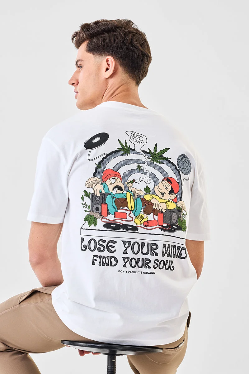 سنيتش تيشيرت فضفاض أطلق عقلك